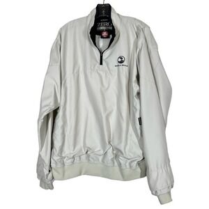 Pebble Beach Golf Jacket Pullover Windshirt White Large